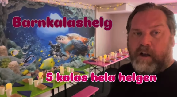 Martin berättar om barnkalas
